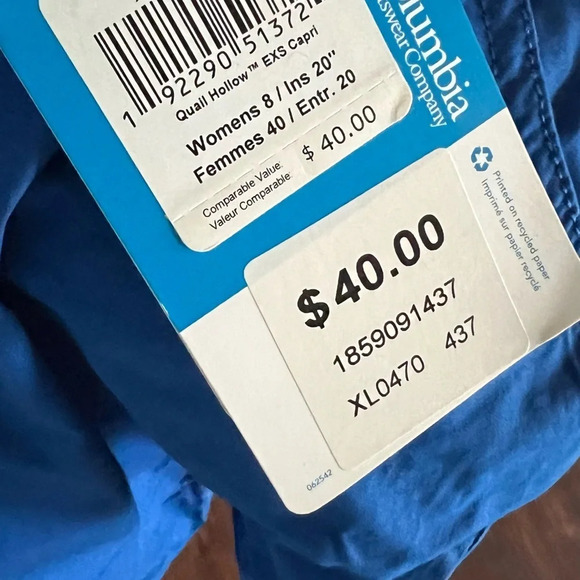 Columbia Blue Quial Hollow Capri Pants - Picture 10 of 10